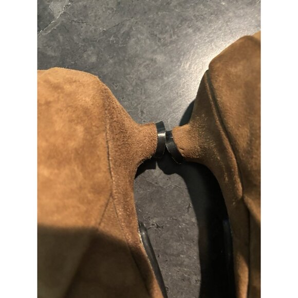 J. Shoes "Abbey" Suede Brown Knot Heels - Size US 6, UK 4, EU 37 - Picture 3 of 11